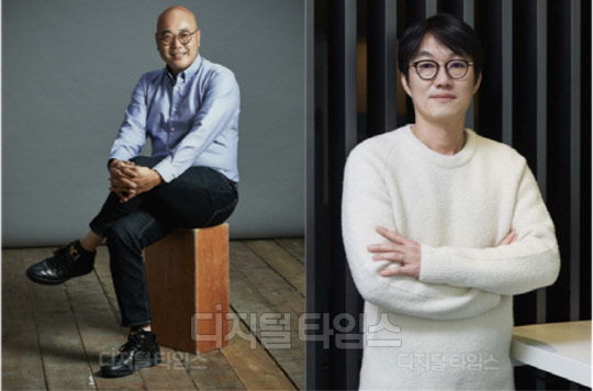 (왼쪽부터) 남궁훈 카카오게임즈 대표, 이정헌 넥슨 대표. 각 사 제공